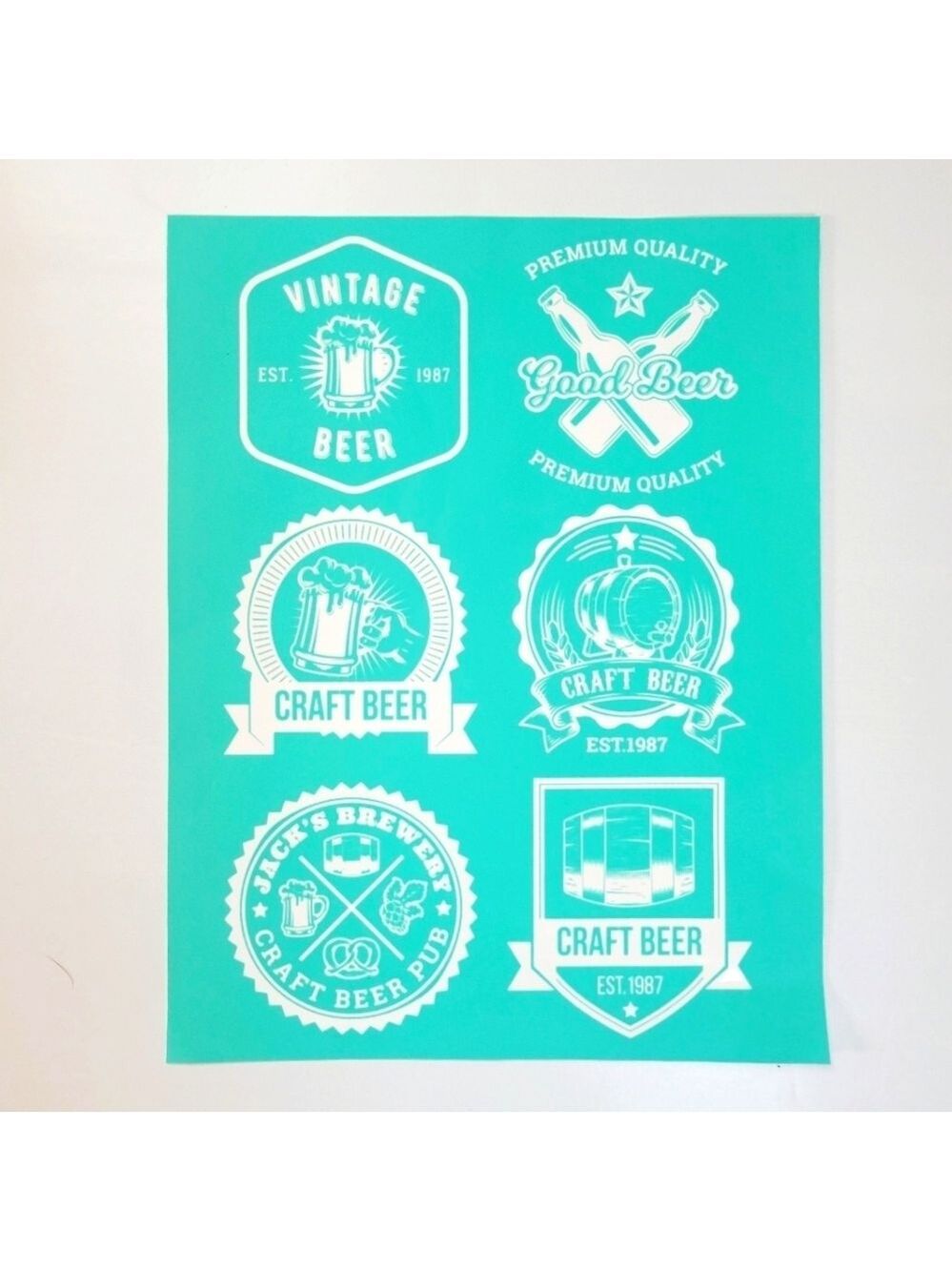 Silk Screen Beer Stencil Self Adhesive Reusable 8x10